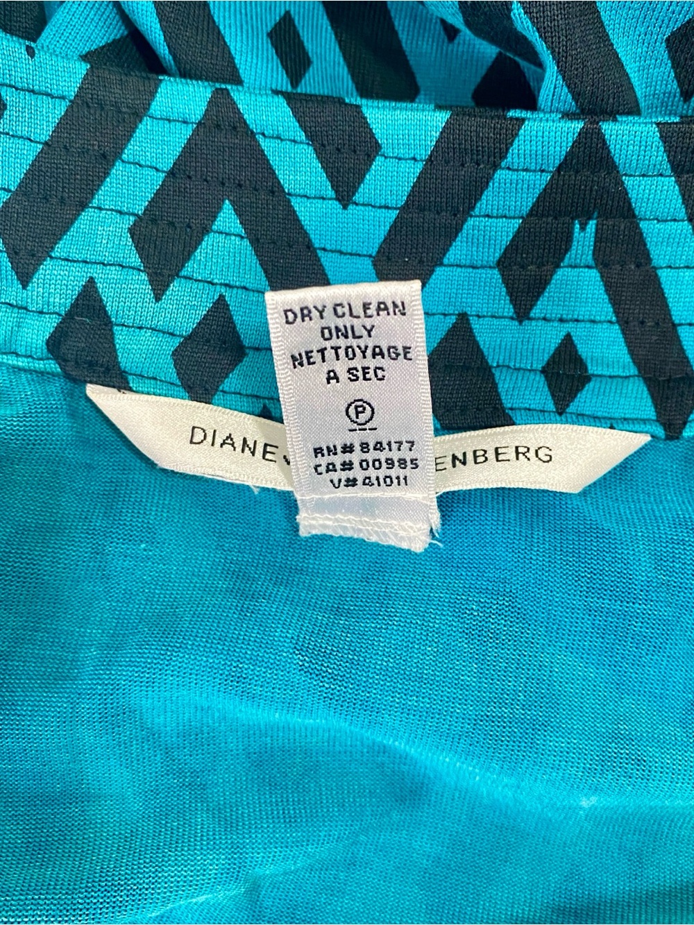 Archive Diane von Furstenberg DVF Tessa Silk Wrap Dress Y2K Geometric Link 4 - Picture 9 of 10